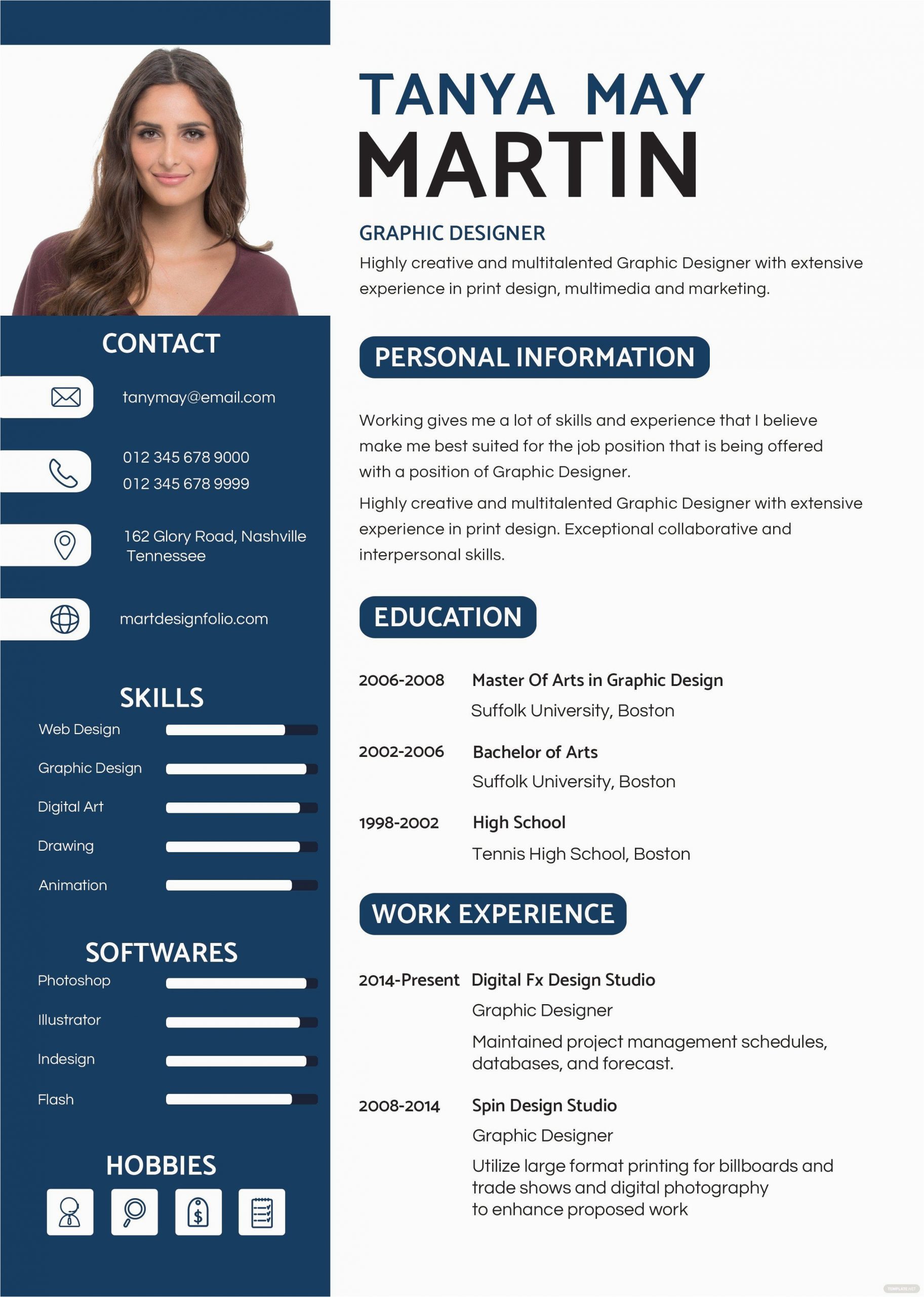 Web Design Resume Template Free Download Resume with Picture Template Luxury Free Professional
