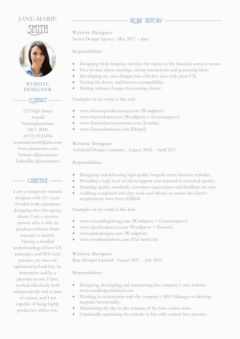 elegance cv template