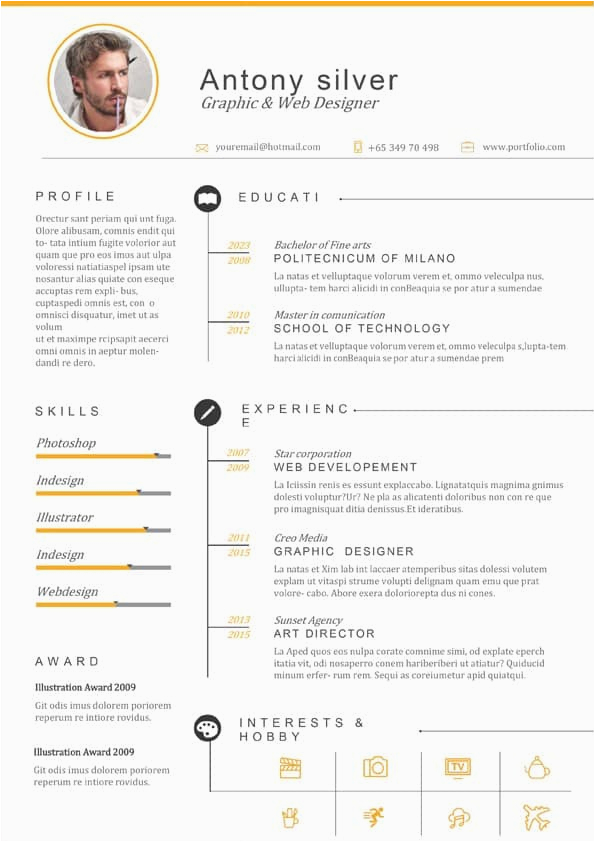 web designer resume template