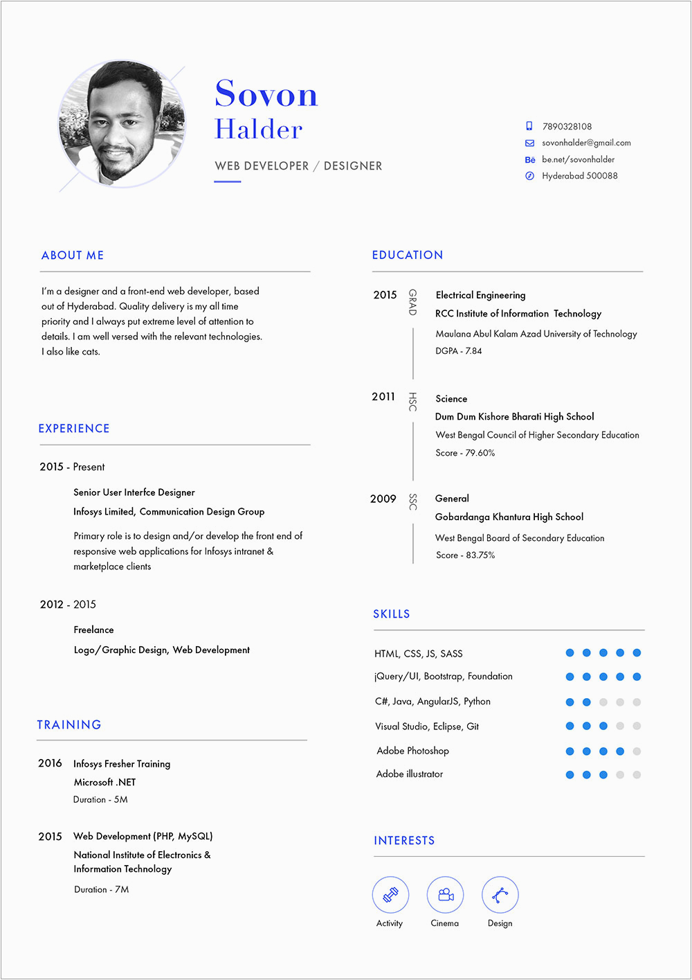 free cv resume template psd ai web developers