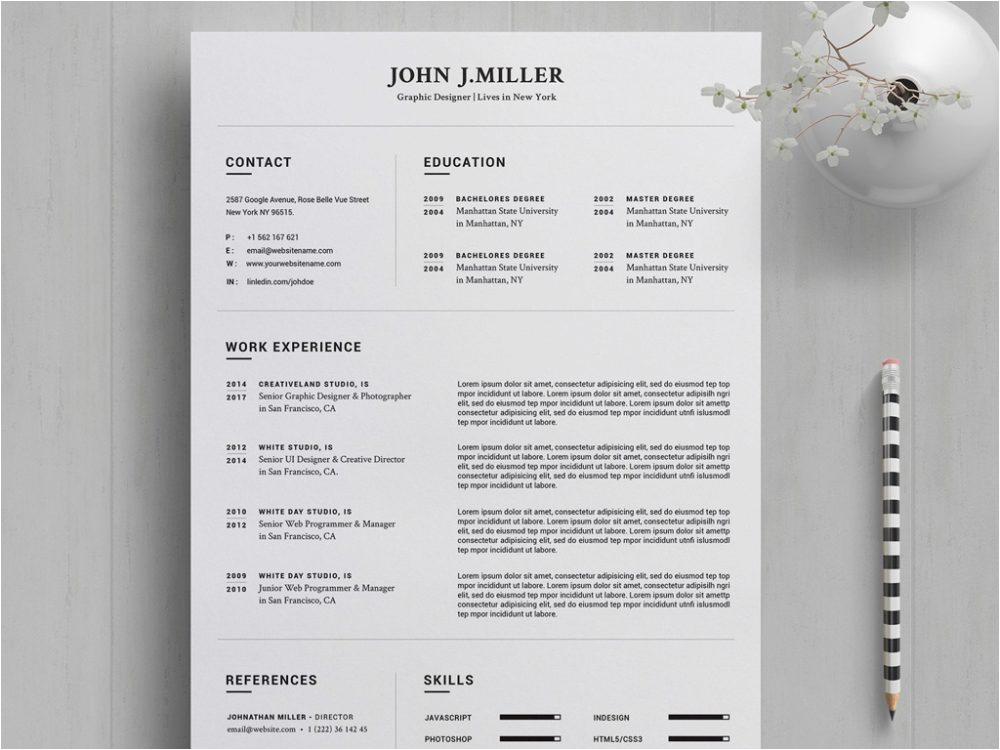 free word resume template instant