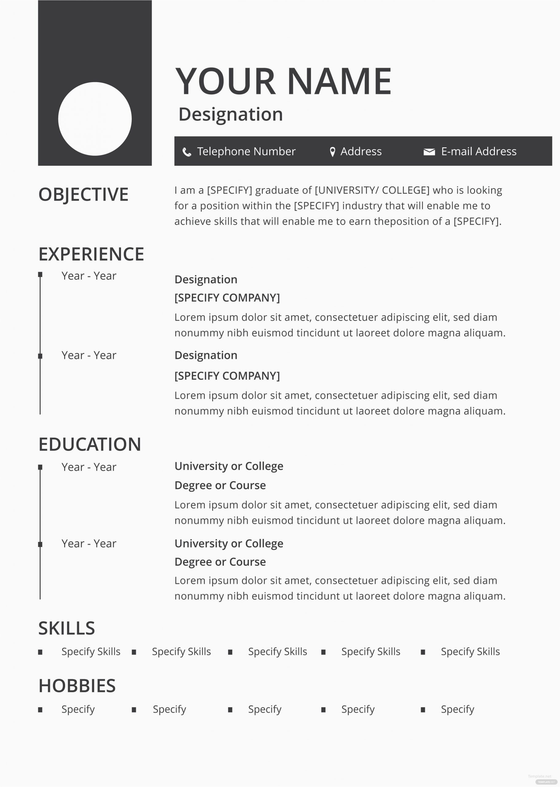 blank resume