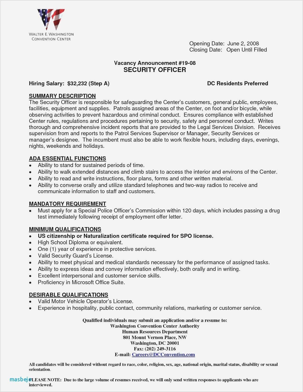correctional officer resume template