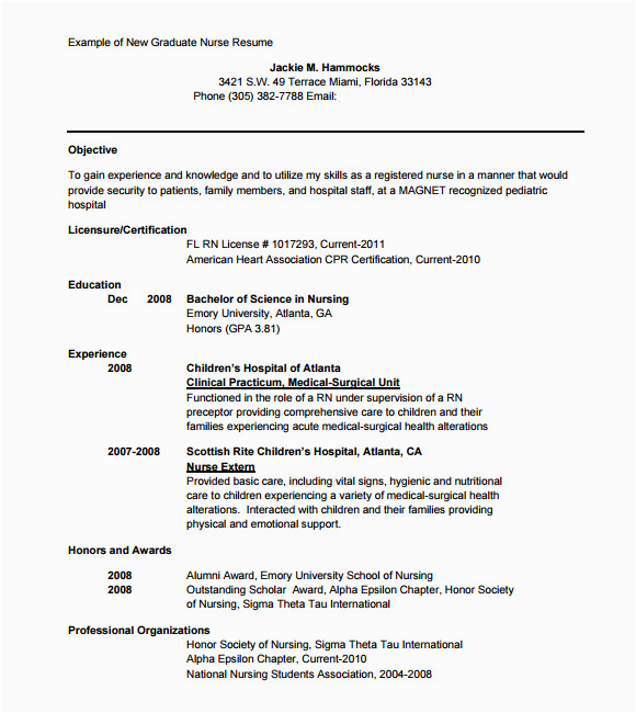 nursing resume template
