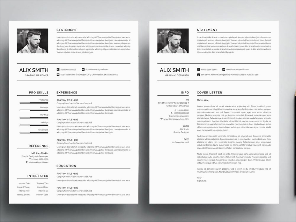 free simple resume template word psd