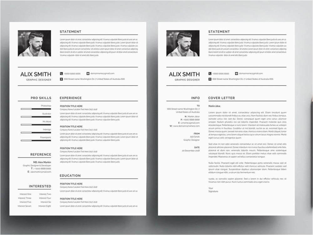 simple resume template free word psd