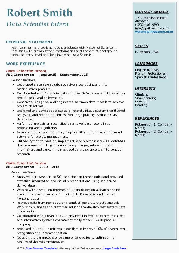 11 data scientist resume sample pdf