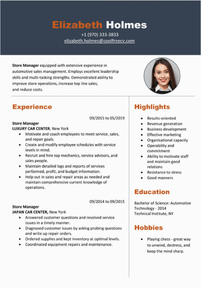 free resume template example ms word resume design 2020