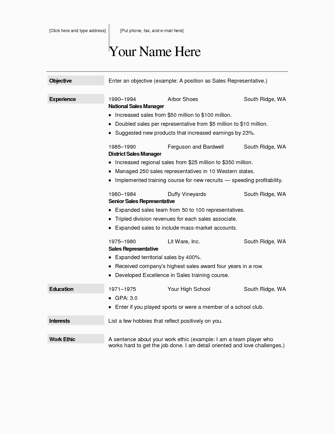 free able resume templates 3824