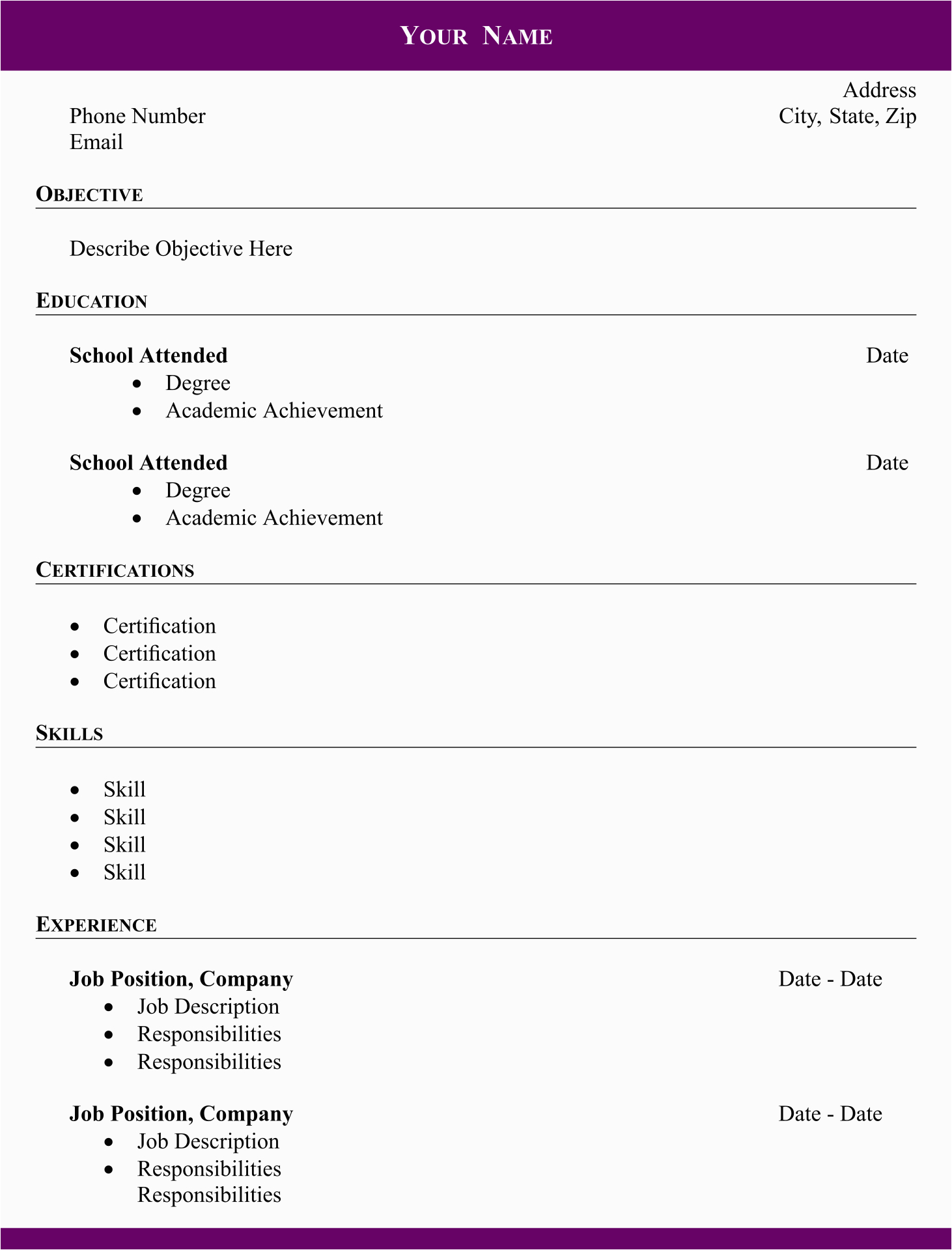 post fill in blank printable resume