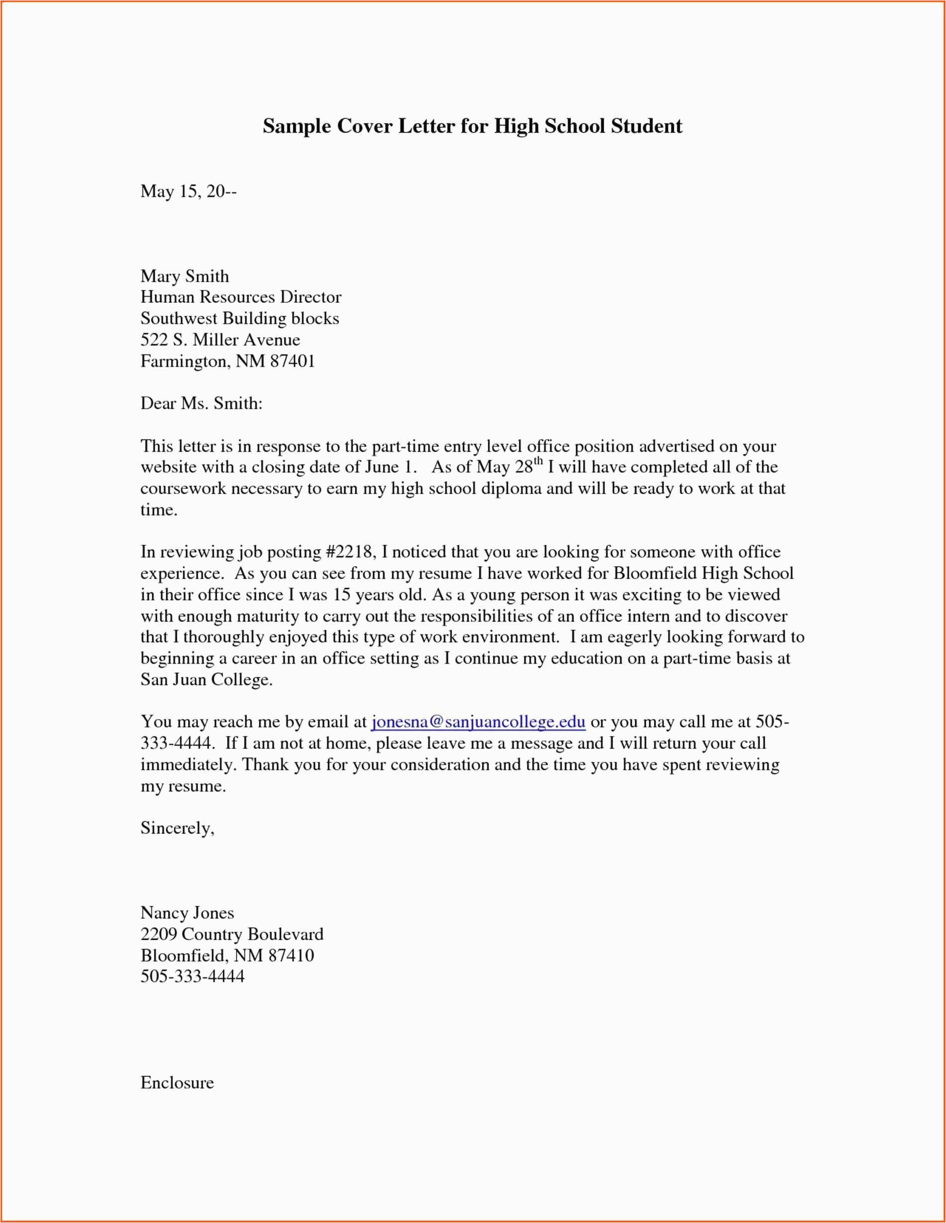 student resume cover letter examples