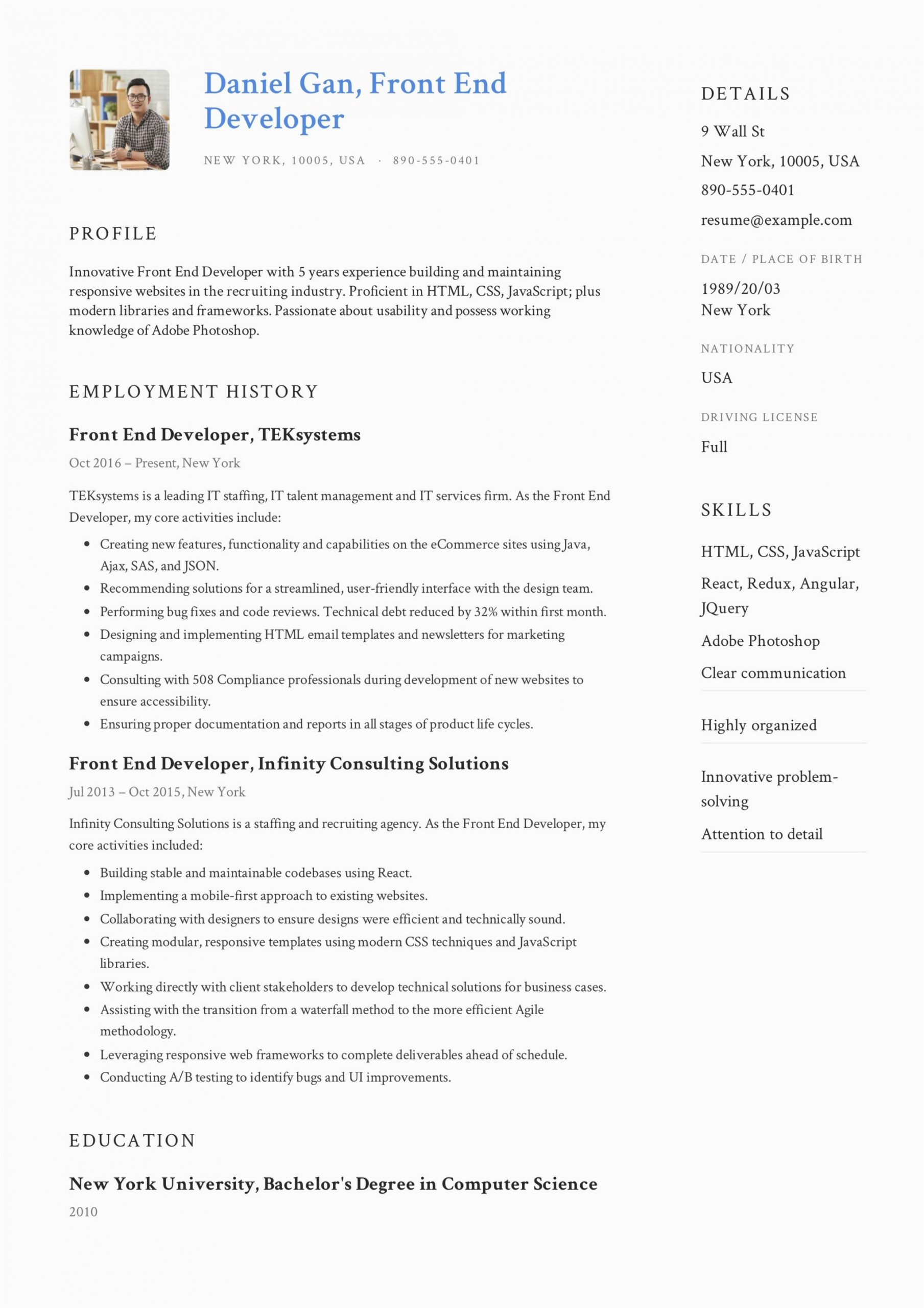 front end developer