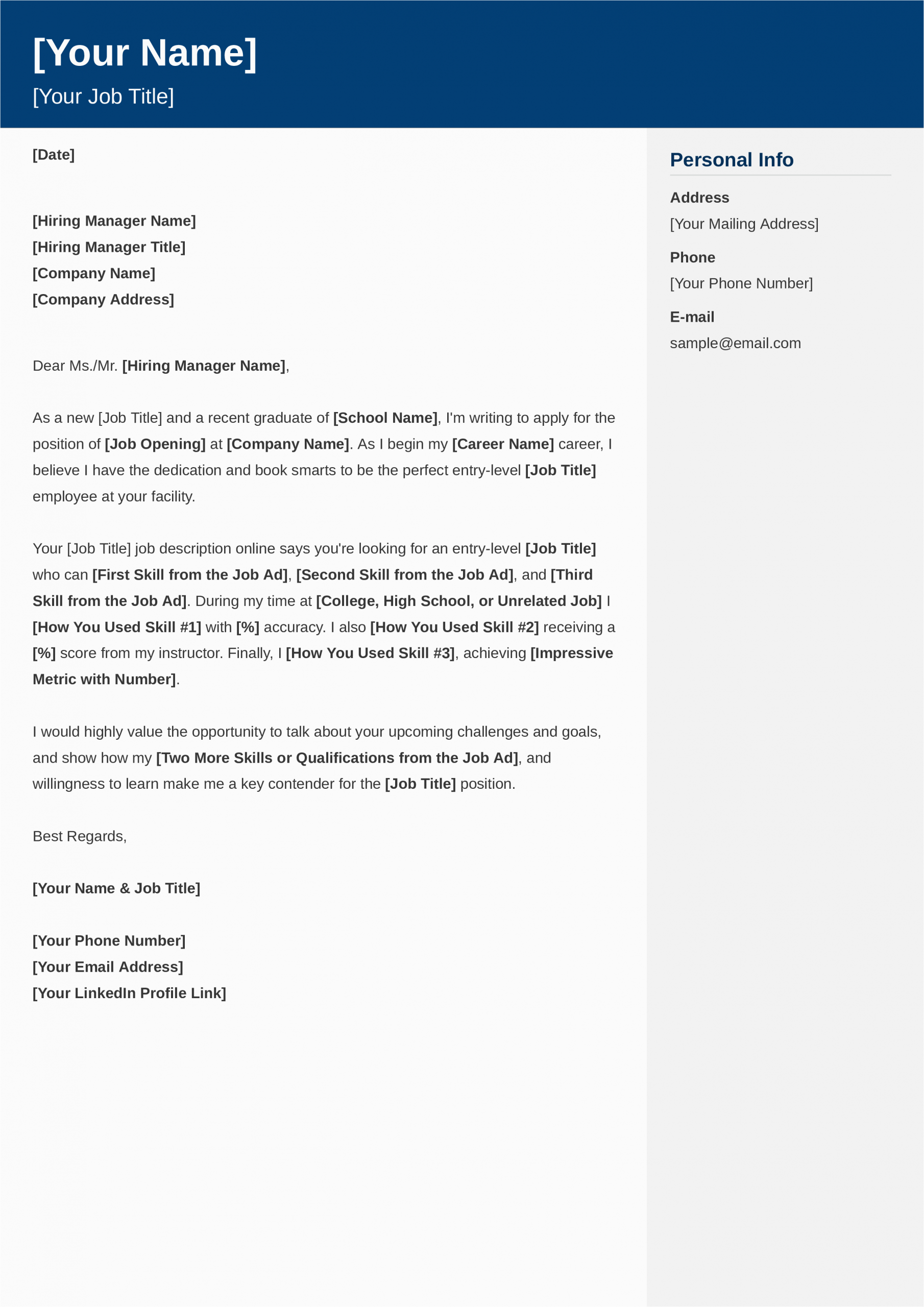 generic cover letter examples collection