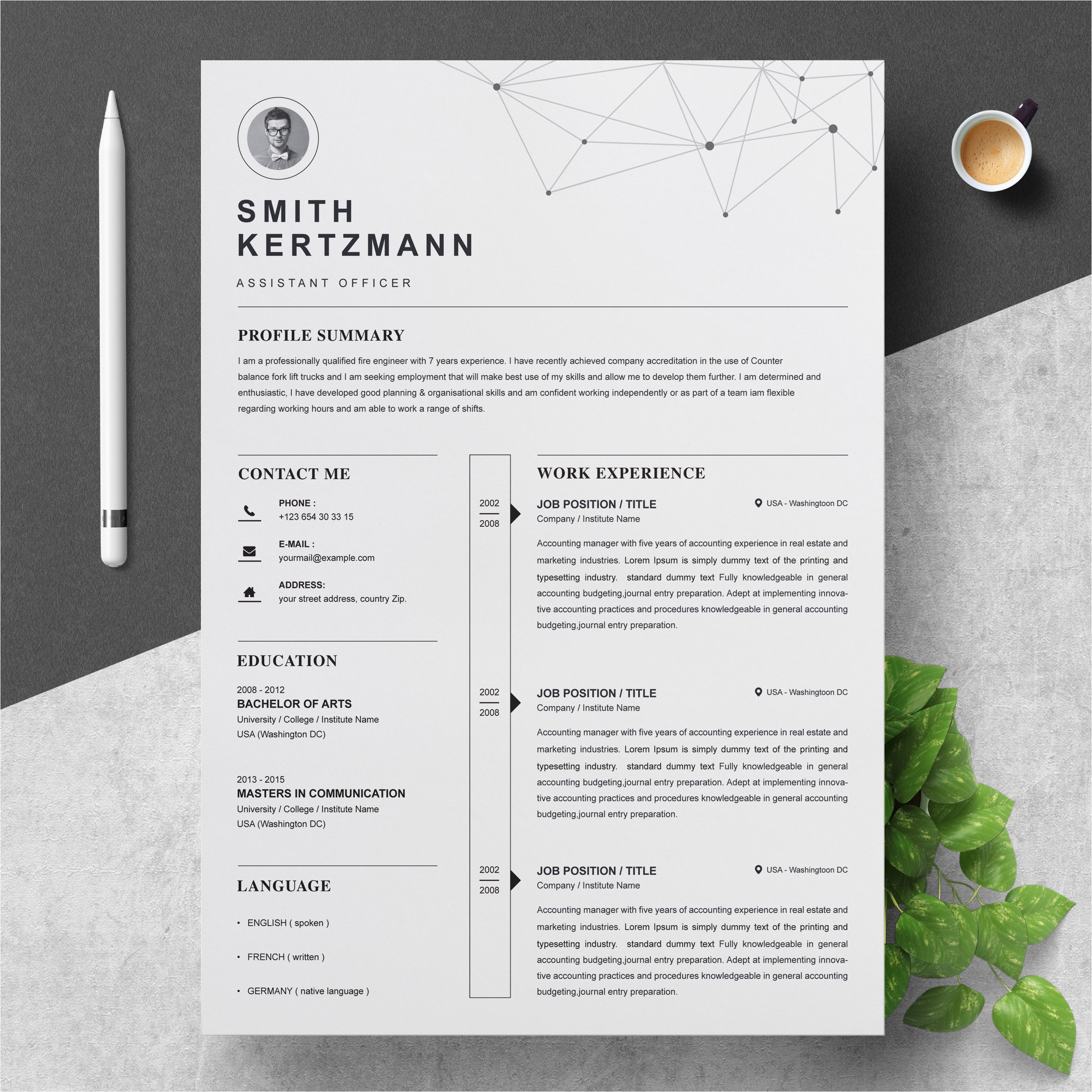 Clean Resume Template CV Template