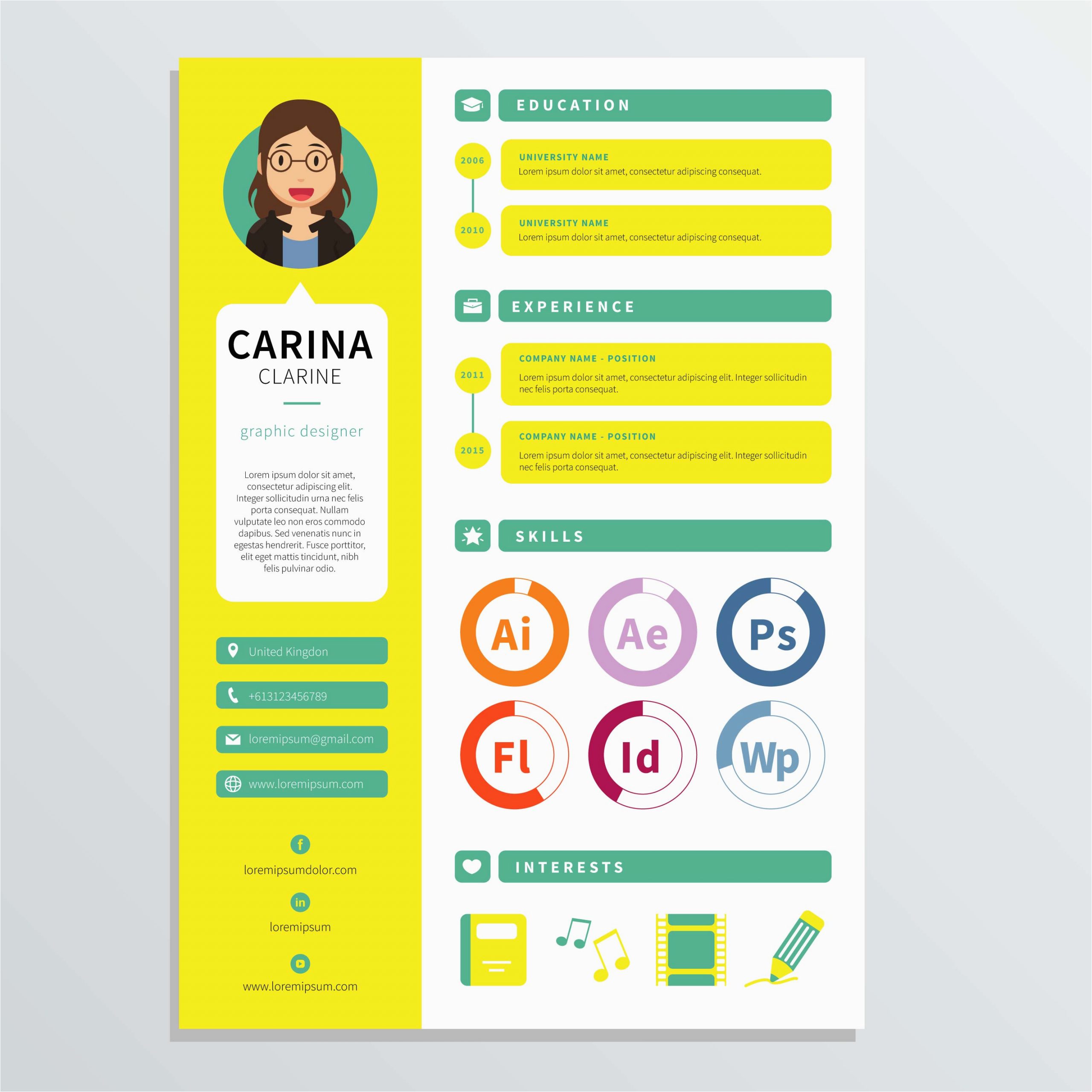 graphic designer resume template