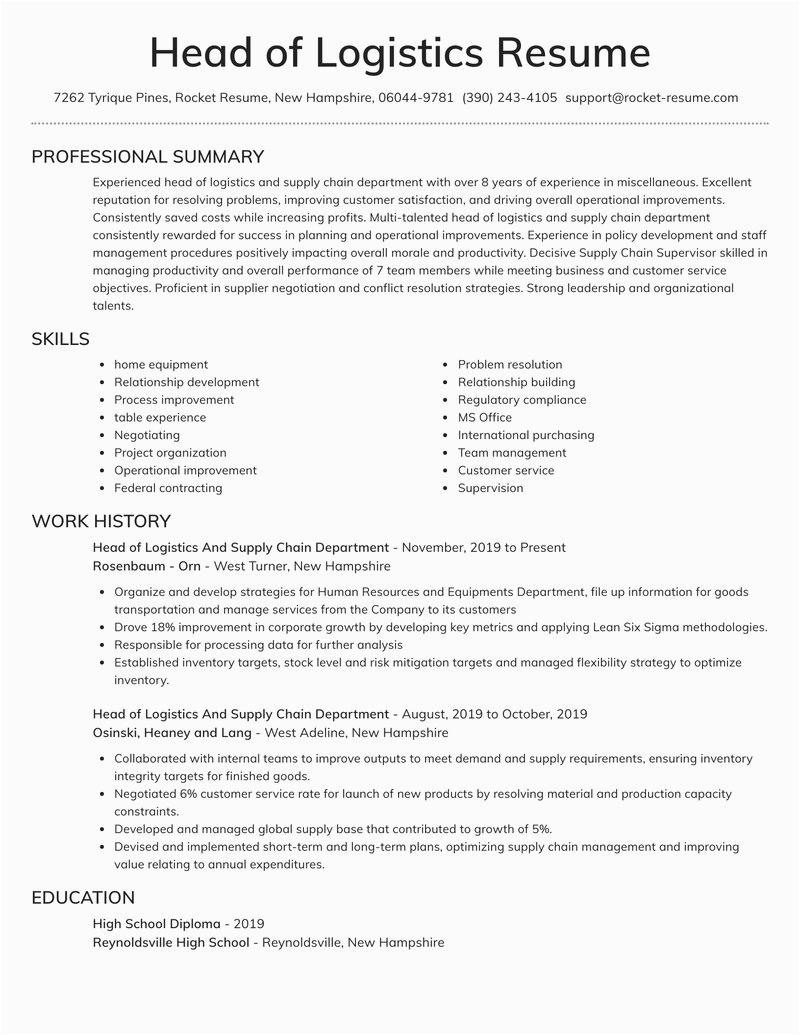 quality head resume samples pin on