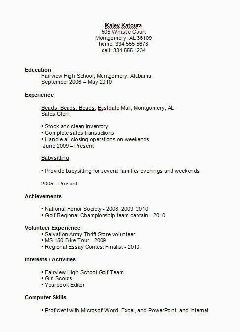 High School Resume Template First Job High School Student Resume Examples First Job Business