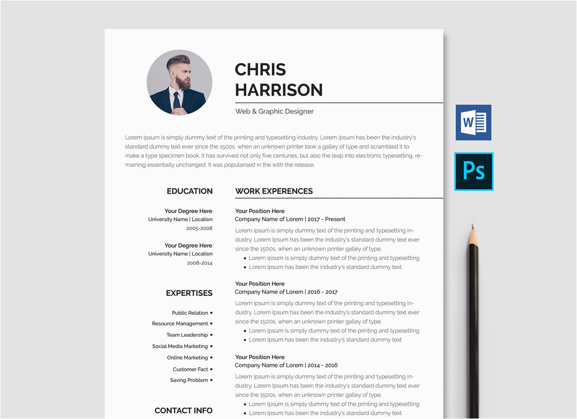 professional resume template free