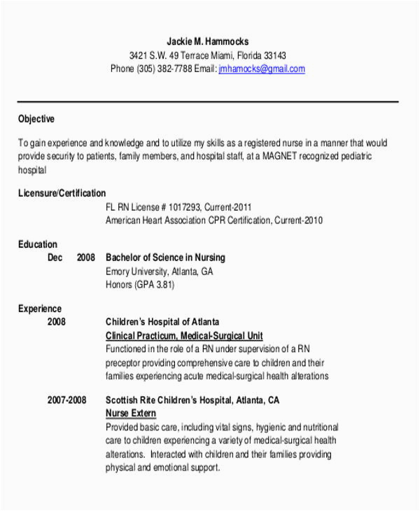 rn resume