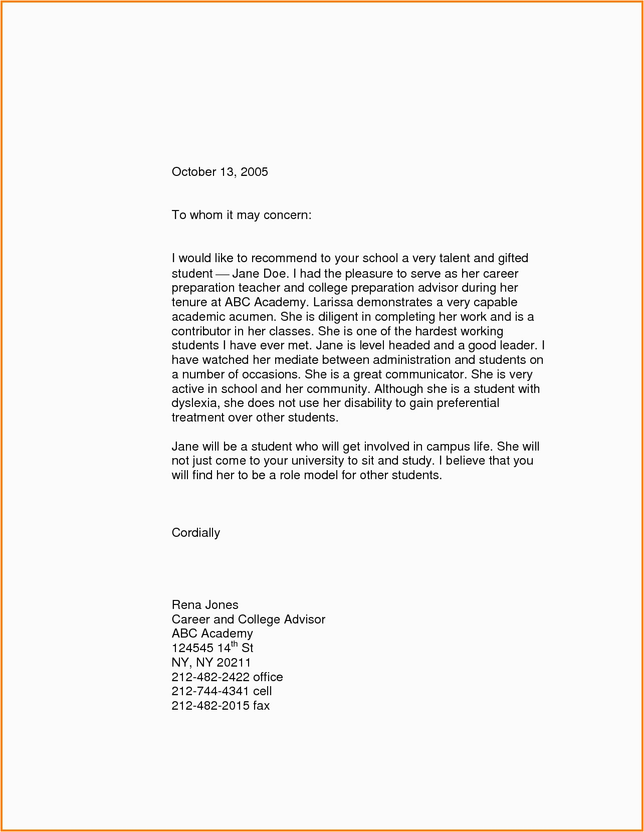 letter of re mendation template example letter of re mendation high school student tripeventco