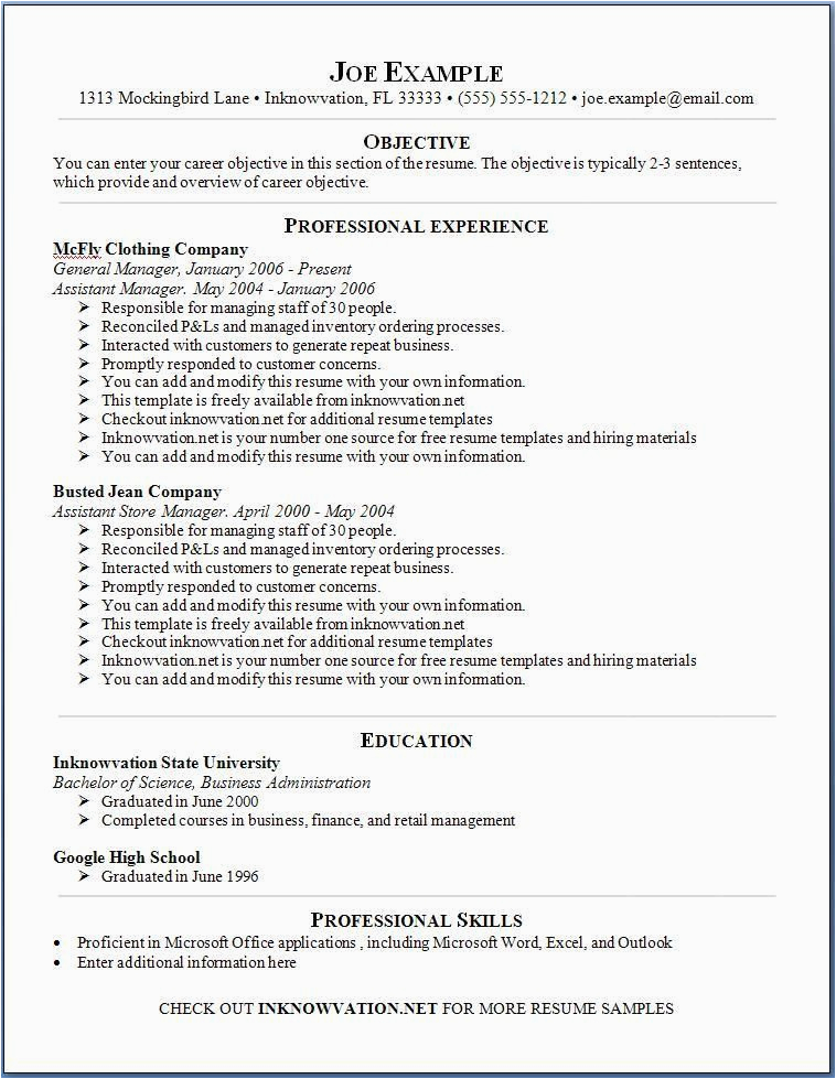 resume for online job application sample