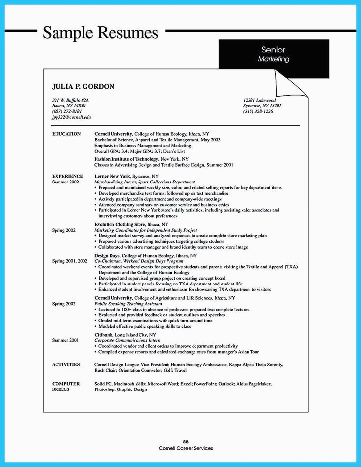 college student resume examples little