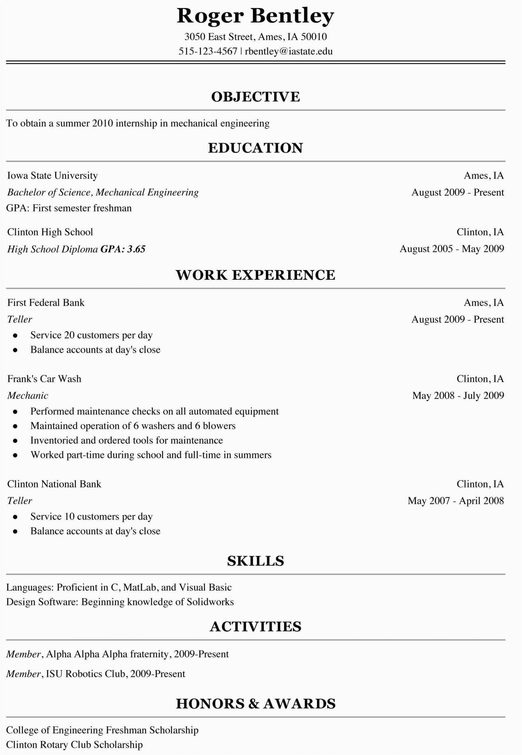 resume with no work experience college student pdf