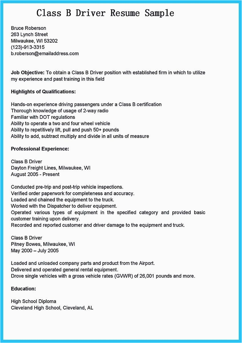 Sample Resume for Bus Driver Position Awesome Stunning Bus Driver Resume to Gain the Serious Bus