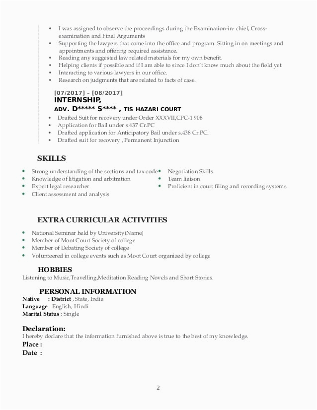 sample cv for fresh law graduate with engineering degree