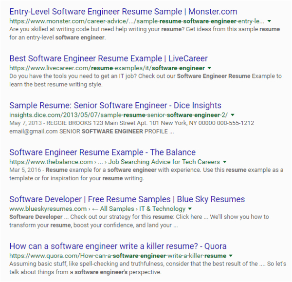 Sample Resume for Google software Engineer How to Do A Successful Google Resume Search
