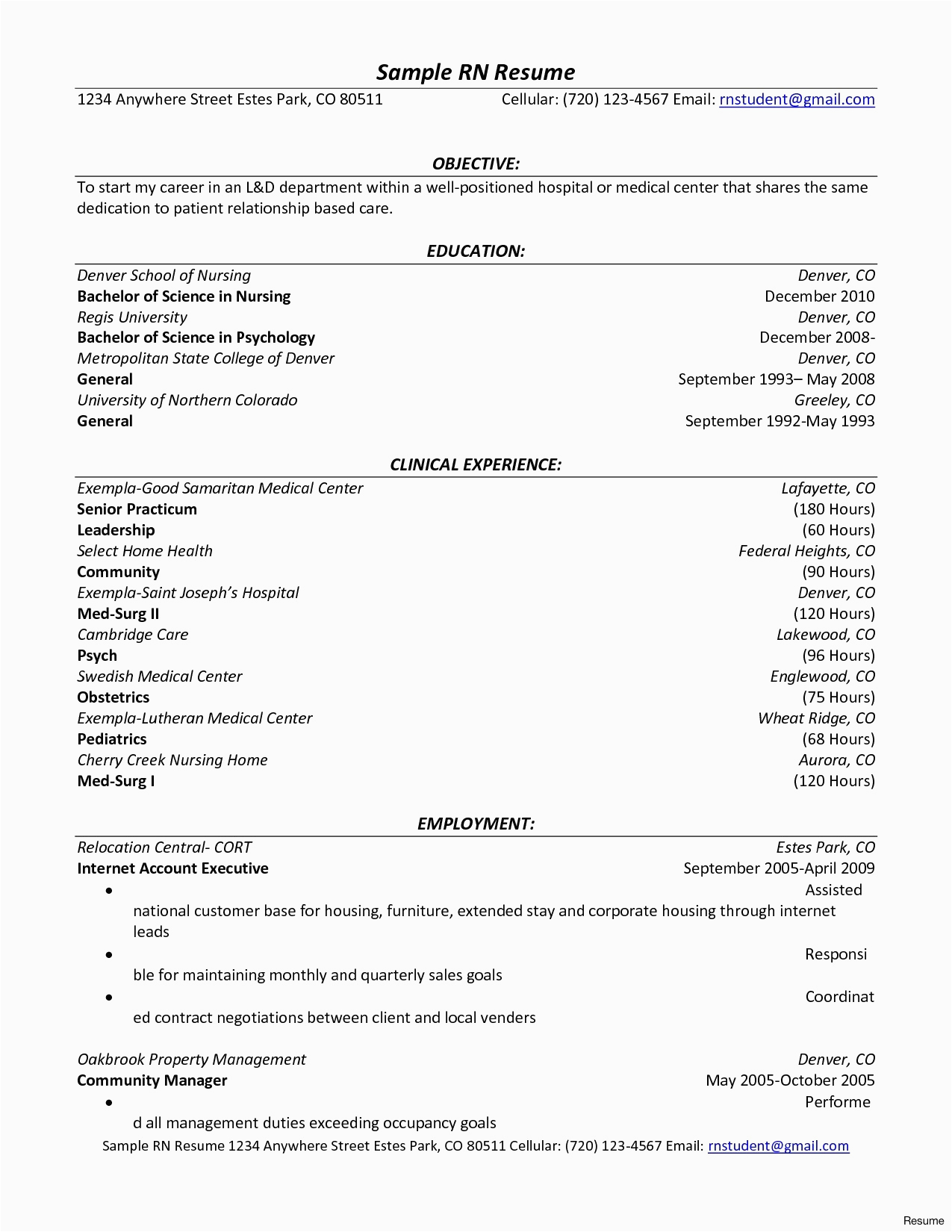 med surg registered nurse resume