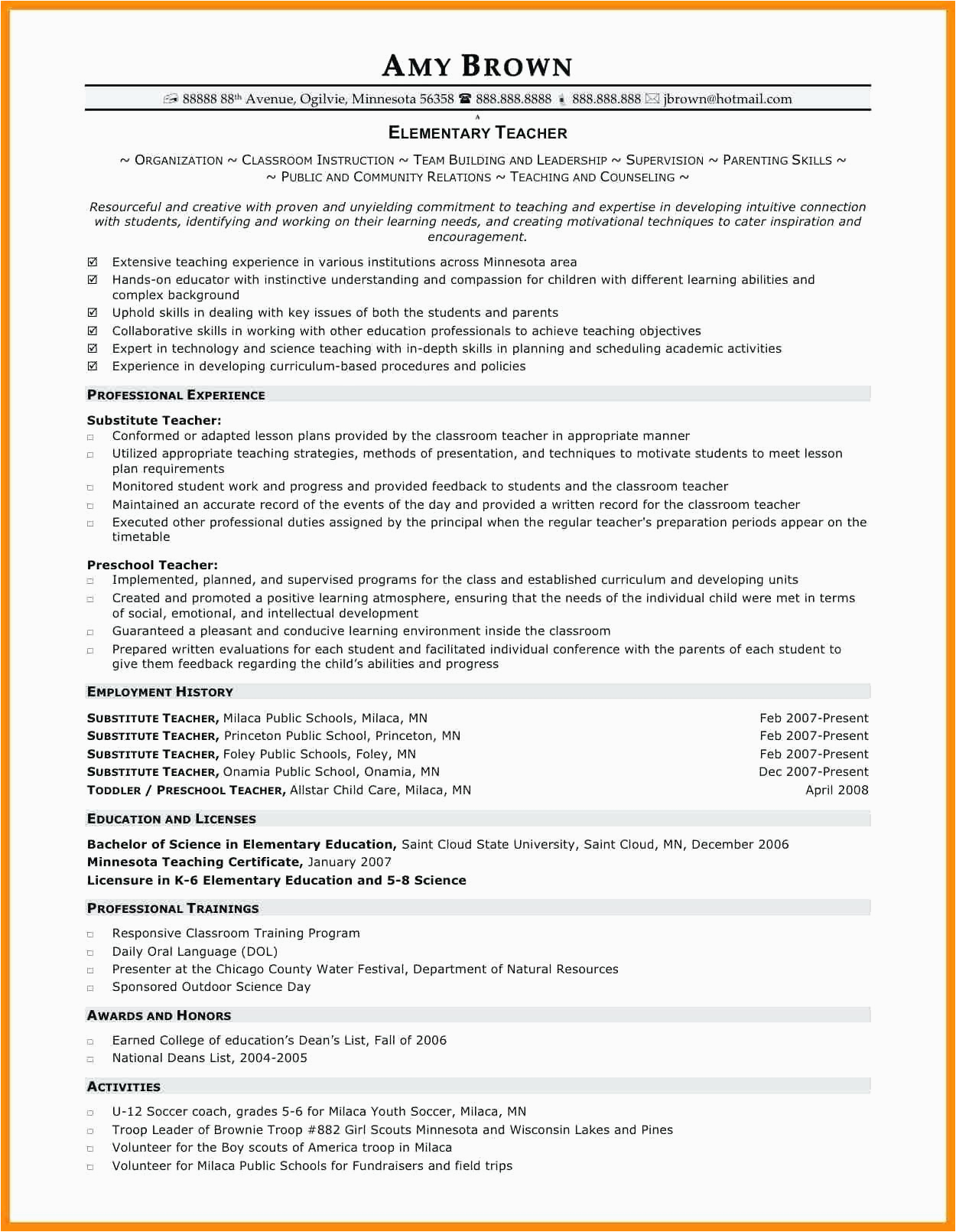 Sample Resume for Private School Teacher 12 13 Private Tutor Resume Examples