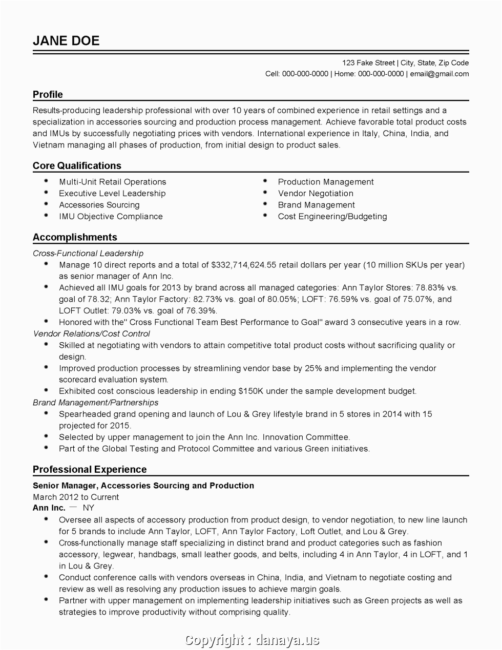 Sample Resume for Production Manager In India Make Sample Resume for Production Manager In India