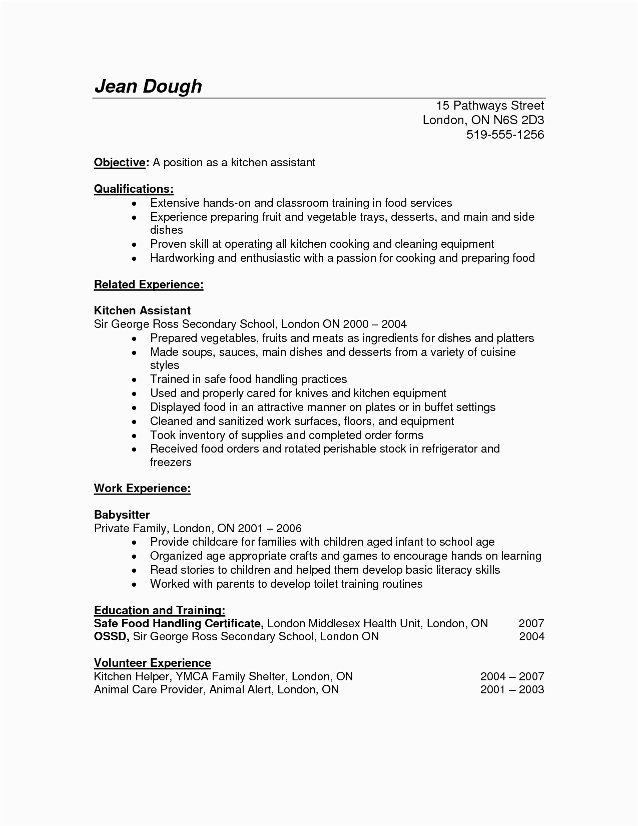 Sample Resume for Restaurant Kitchen Hand Kitchen Hand Resume Sample Pdf Free Resume Template