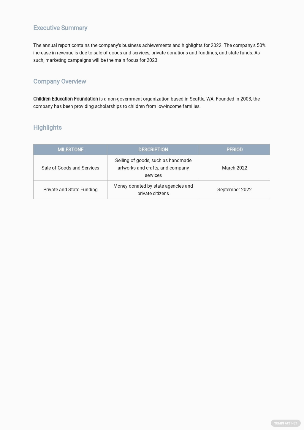 Sample Resume Ngo Annual Report Template Ngo Annual Report Template [free Pdf] Google Docs Word