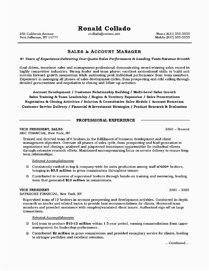 sales executive resume objective