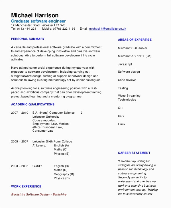 Sample Resume Objective for software Engineer Sample software Engineer Resume Objective Midlevel