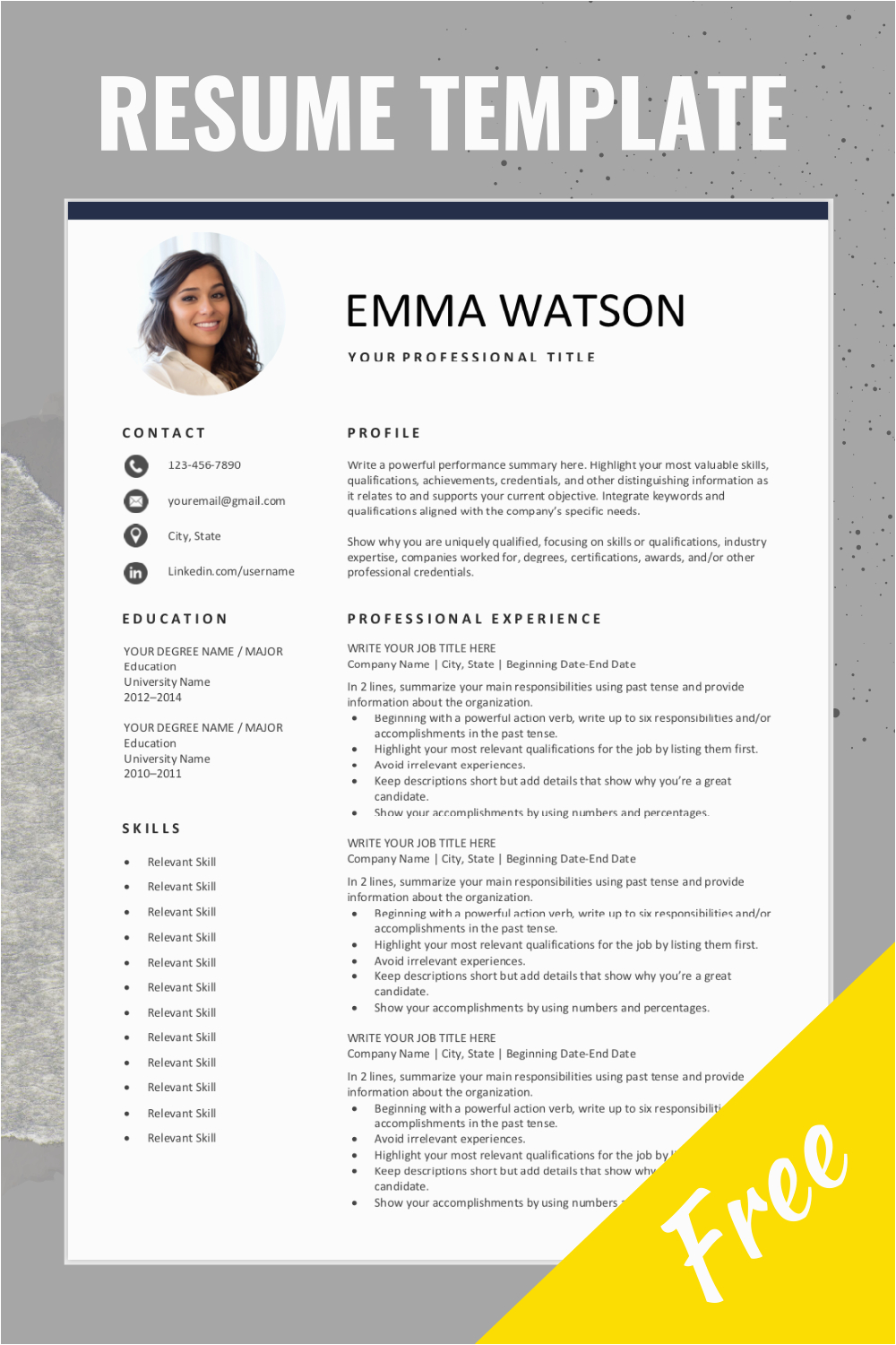 word document resume template free 65