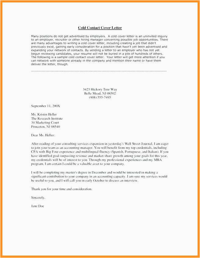 14 15 cold call cover letter sample