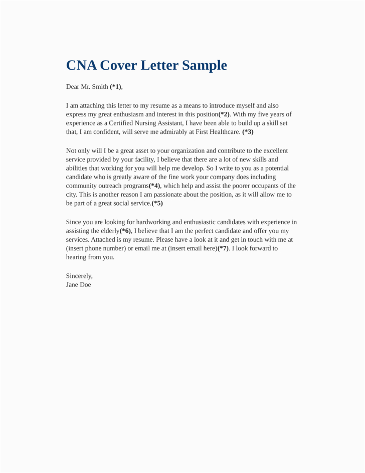 basic cna cover letter samples templates