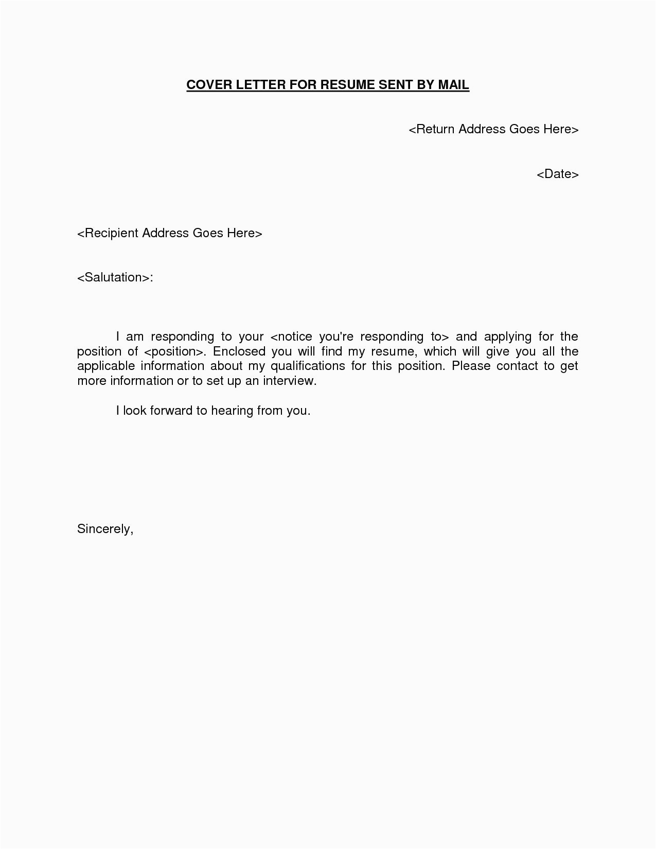 Cover Letter Sample for Sending Resume 25 Email Cover Letter