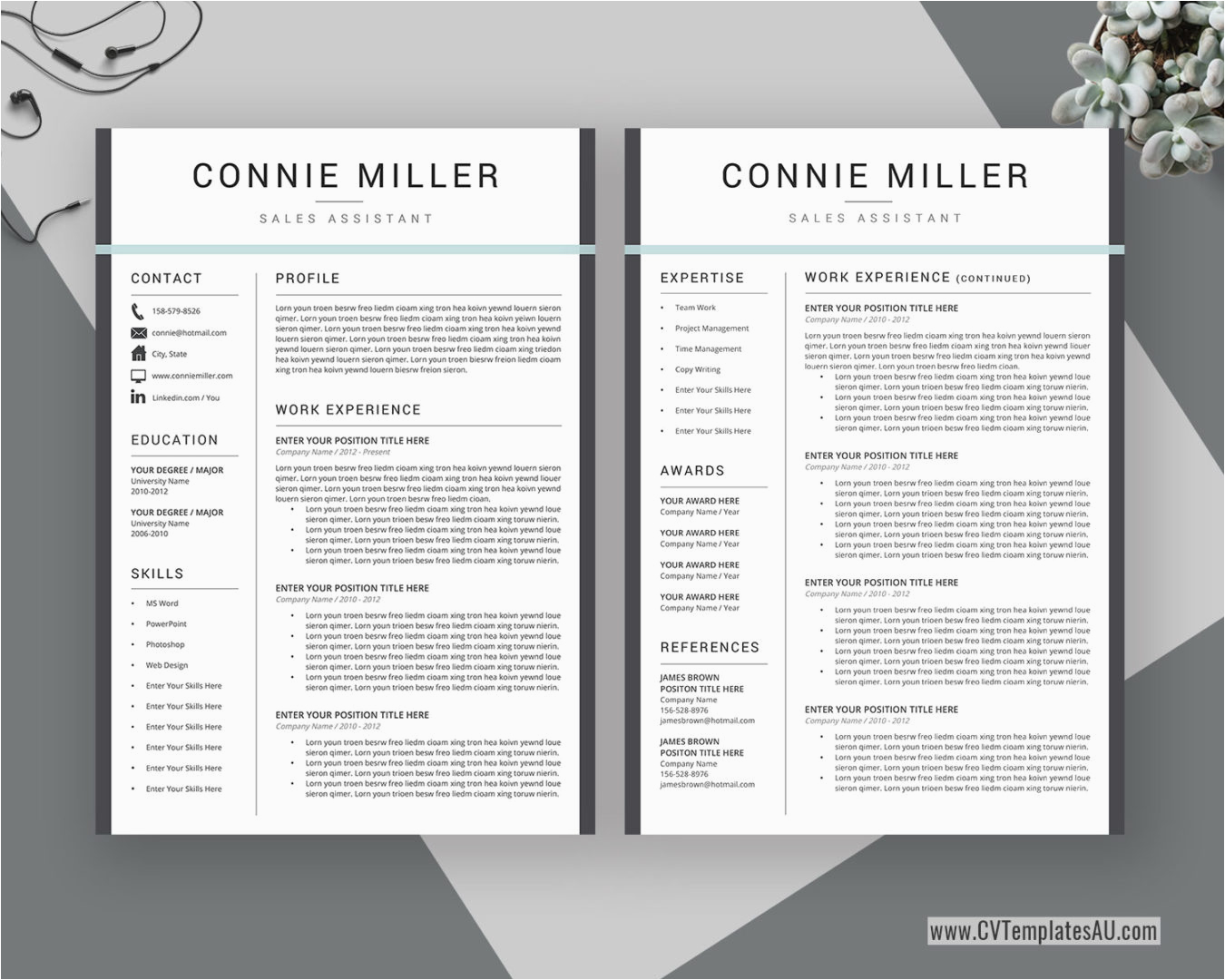 professional australian cv templates with matching cover letter and references cv fonts and icons australian cv templates for australian job seekers 08