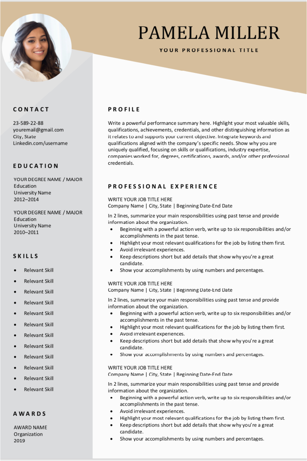 attractive resume templates free