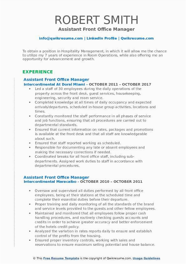 top rated hotel front desk manager resume sample