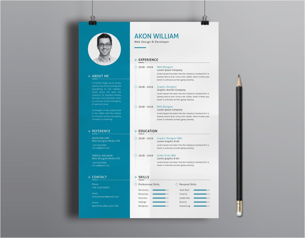 best free modern resume template