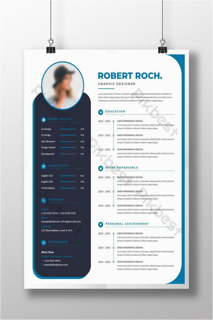 modern resume cv template design