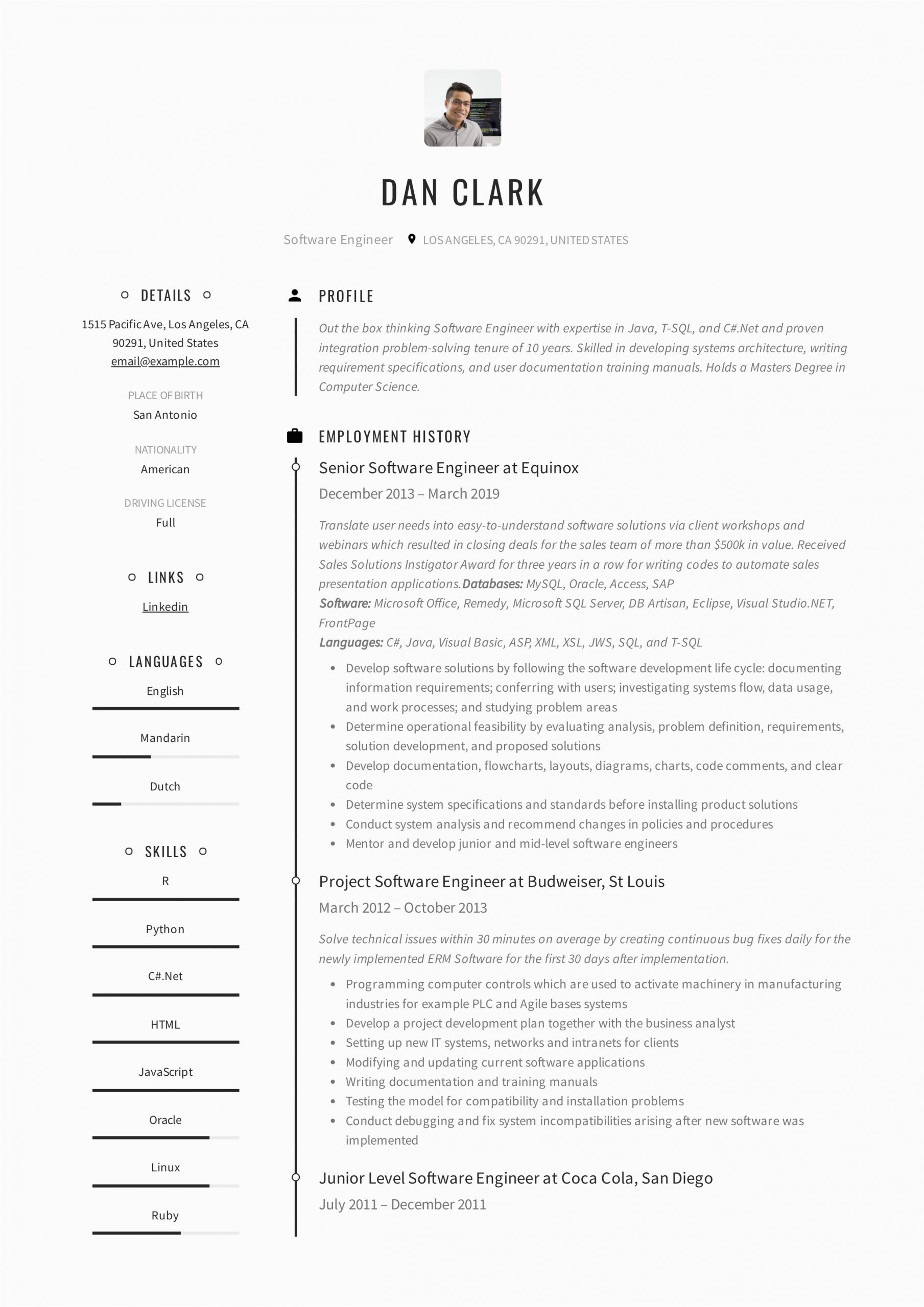 professional resume cv template word free 2020