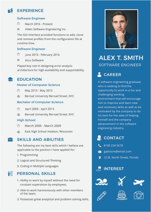 professional fresher resume template