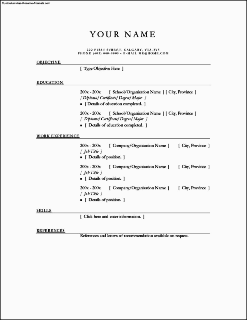 quick and easy resume template