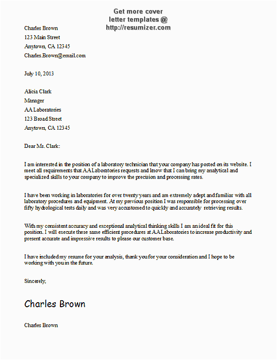 cover letter templates free cover letter template